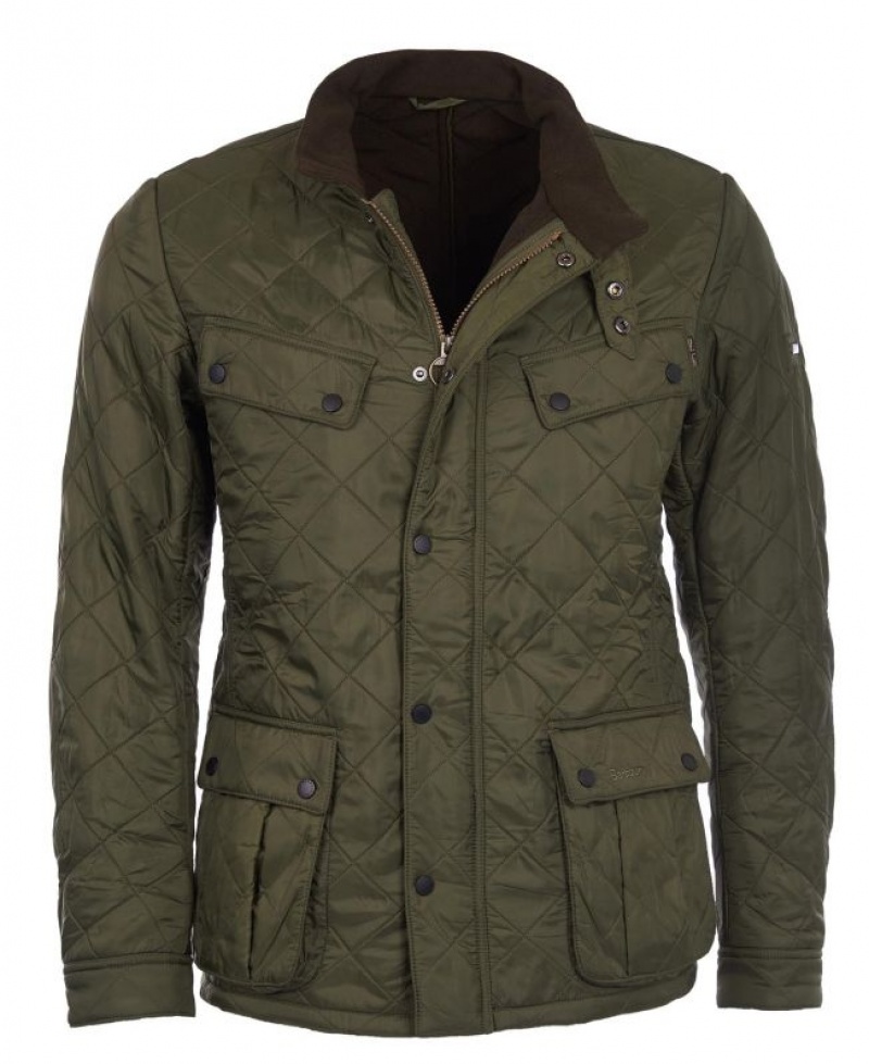 Olive Men Barbour International Ariel Polarquilt Quilted Jacket | US-6718CDYMI