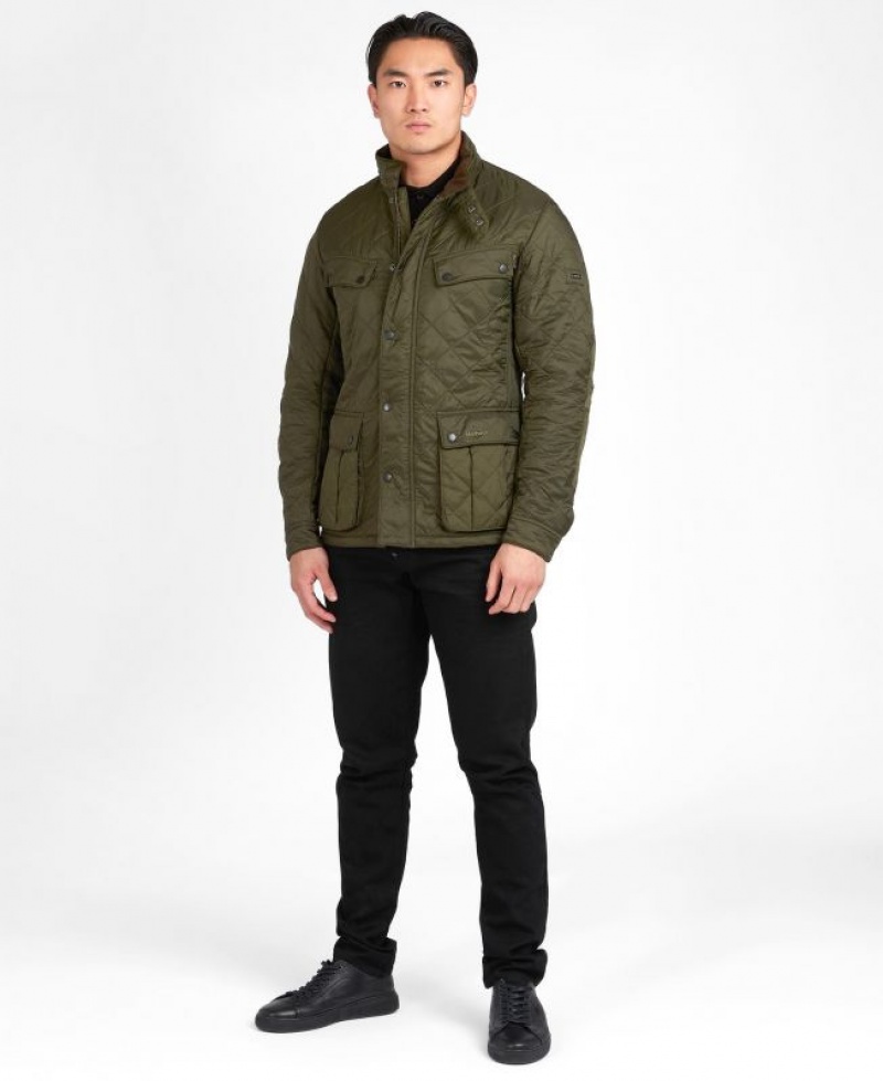 Olive Men Barbour International Ariel Polarquilt Quilted Jacket | US-6718CDYMI