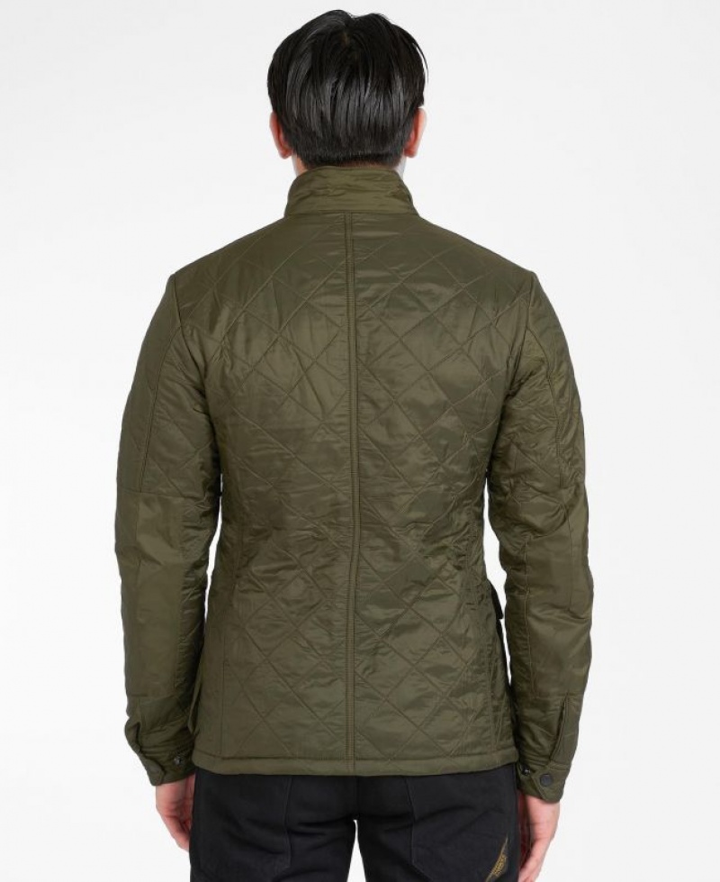 Olive Men Barbour International Ariel Polarquilt Quilted Jacket | US-6718CDYMI