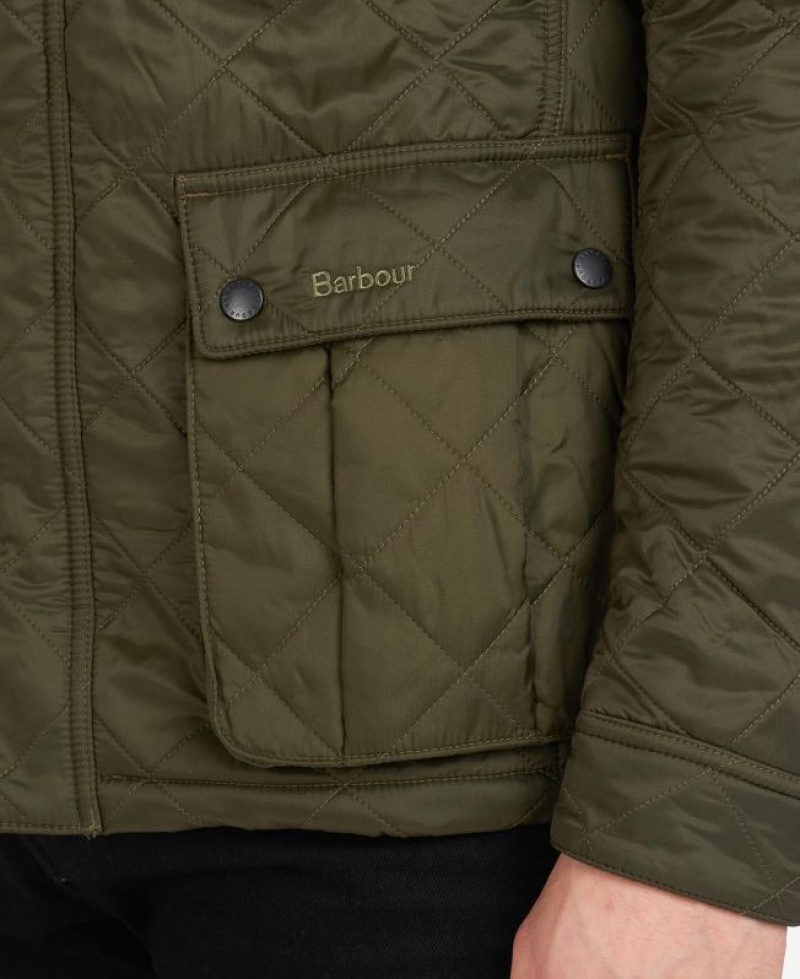 Olive Men Barbour International Ariel Polarquilt Quilted Jacket | US-6718CDYMI