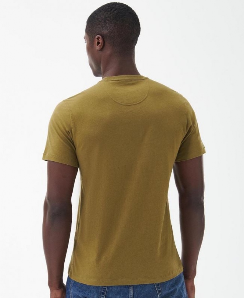 Olive Men Barbour International Greyson T-Shirts | US-2594ABJFX