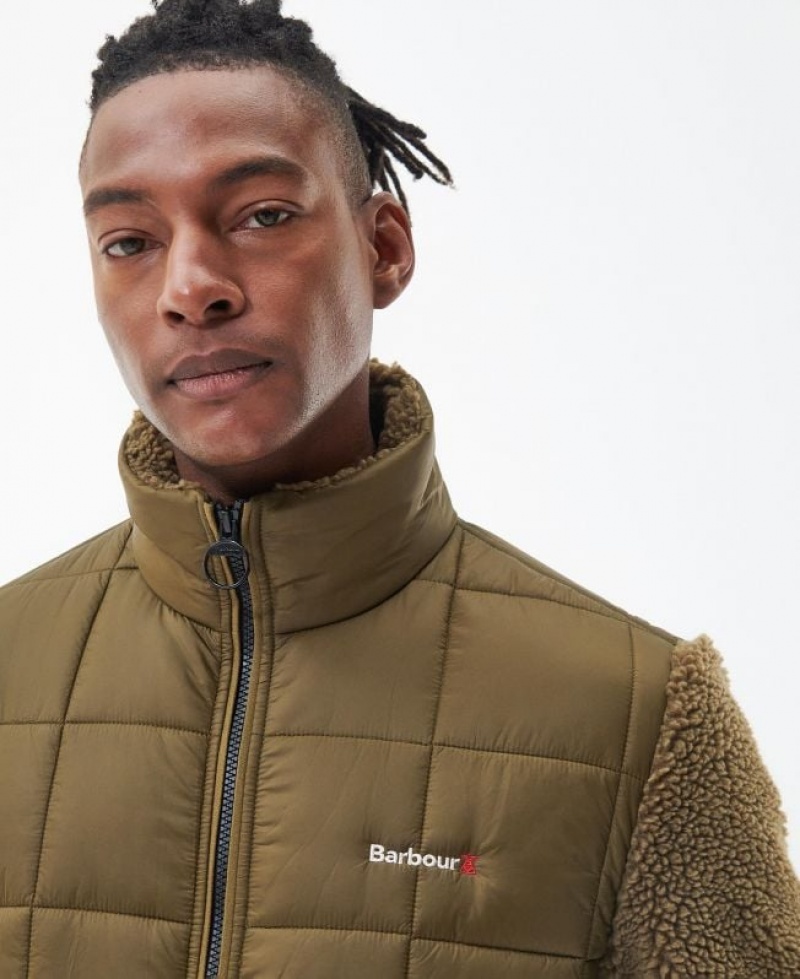 Olive Men Barbour Lowfell Fleece | US-9180SZXDO