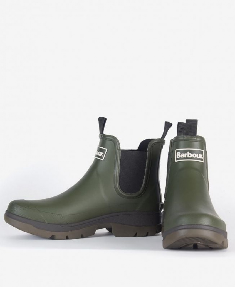 Olive Men Barbour Nimbus Wellingtons Rain Boots | US-2785YPANH