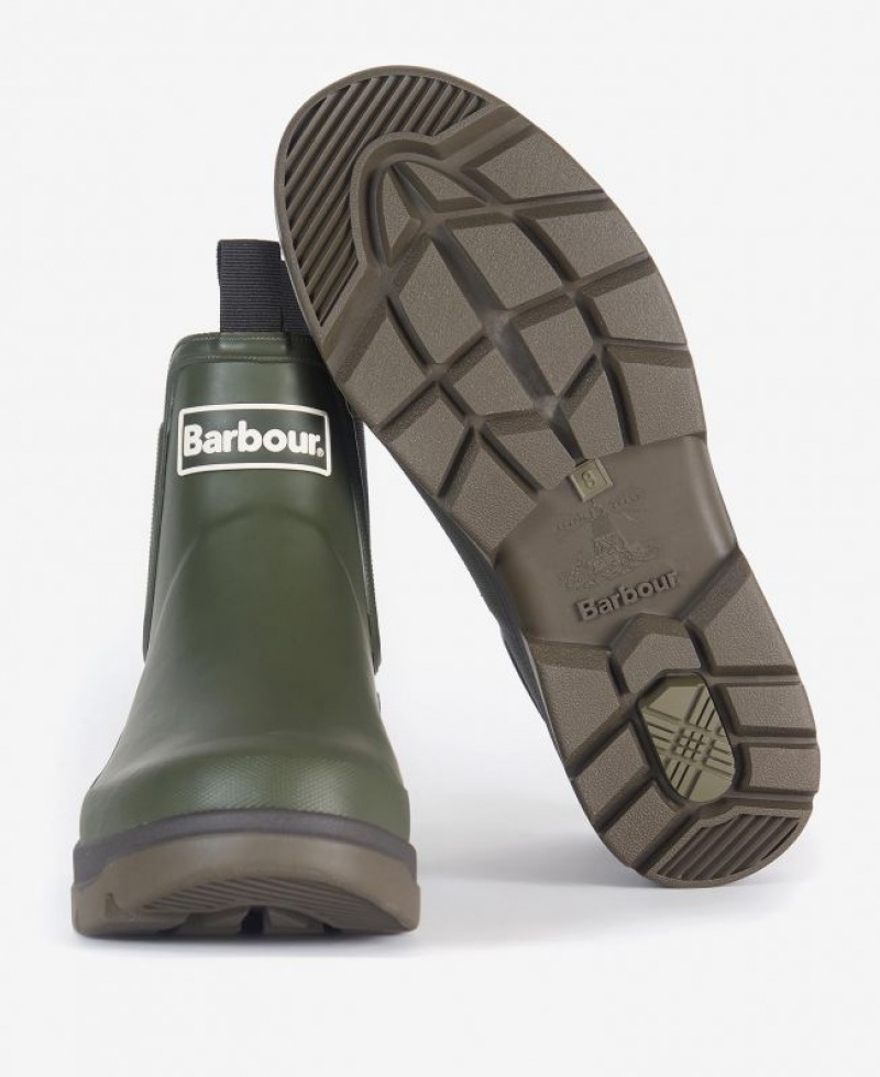 Olive Men Barbour Nimbus Wellingtons Rain Boots | US-2785YPANH