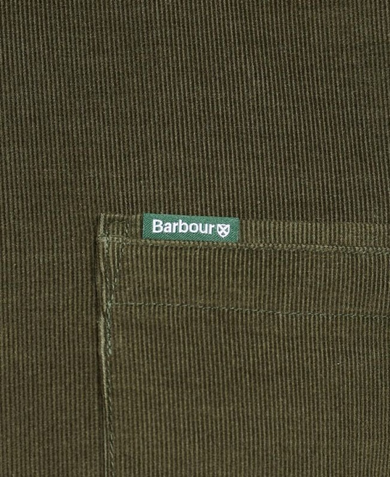 Olive Men Barbour Ramsey Tailored Shirts | US-2618KJPWX