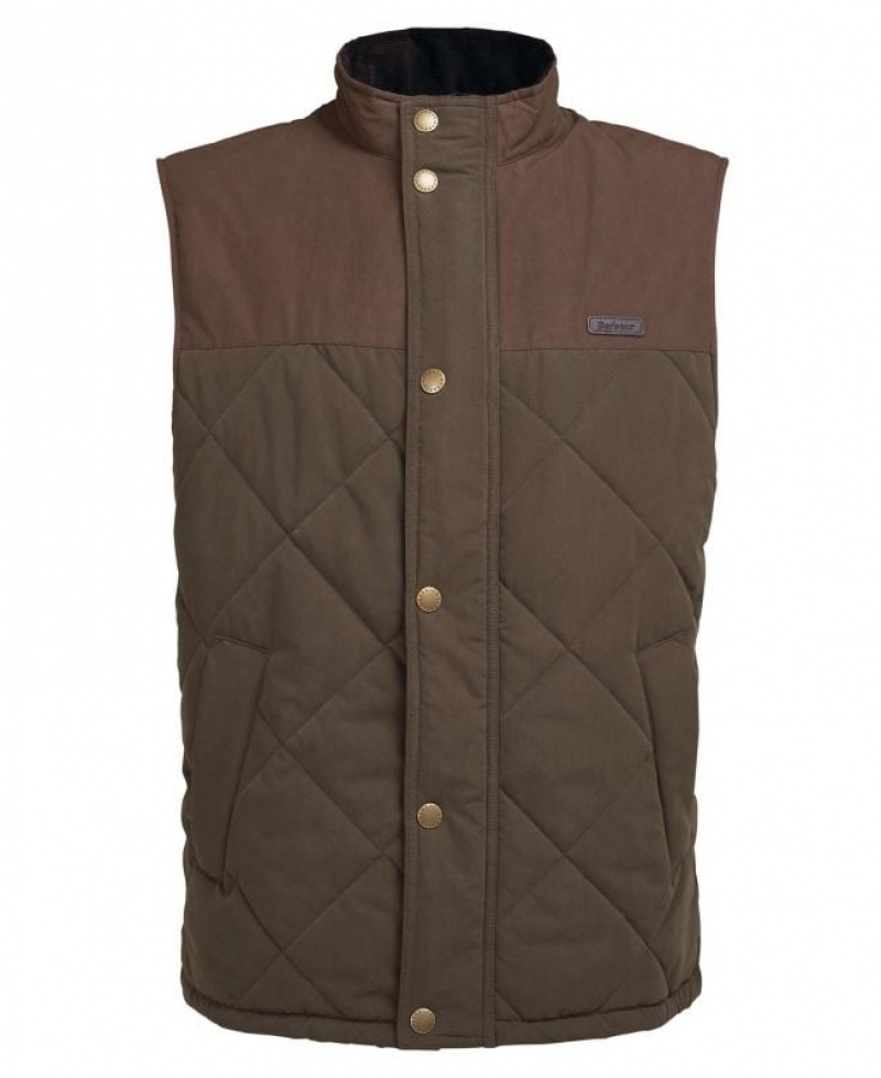 Olive Men Barbour Rennison Vest | US-2498VBXAS