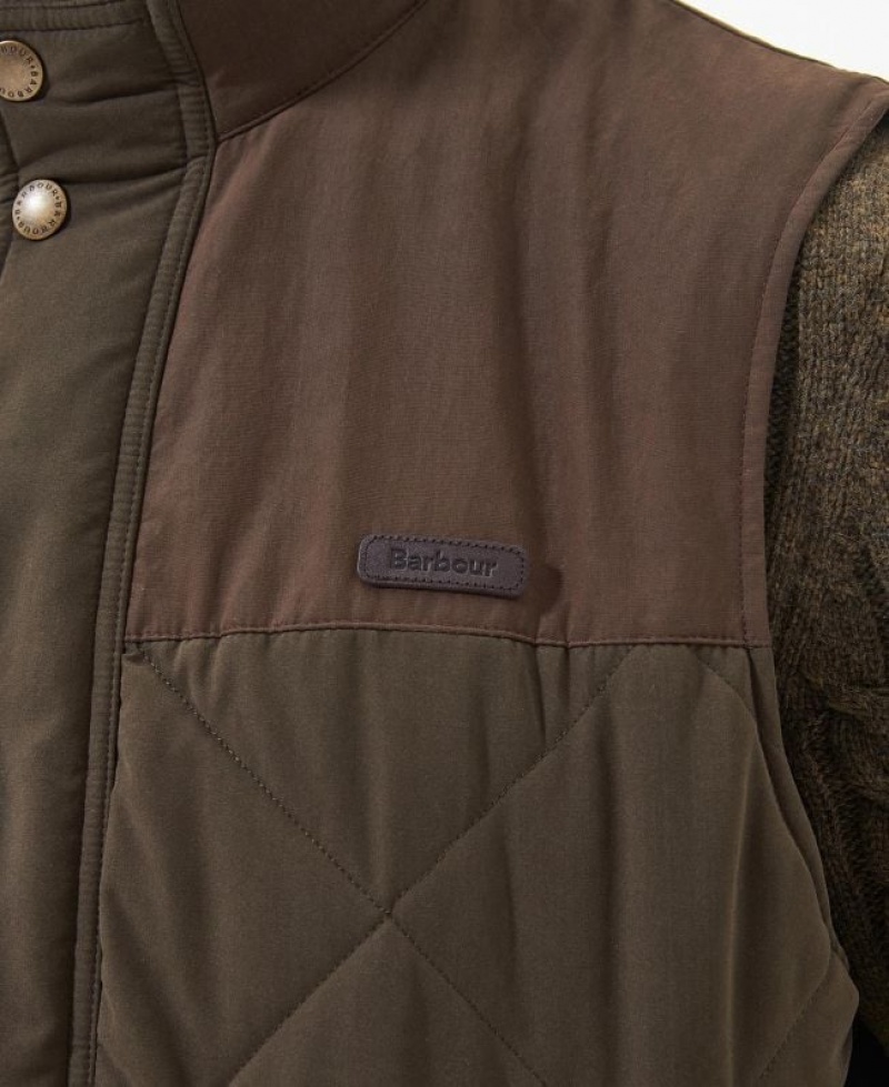 Olive Men Barbour Rennison Vest | US-2498VBXAS