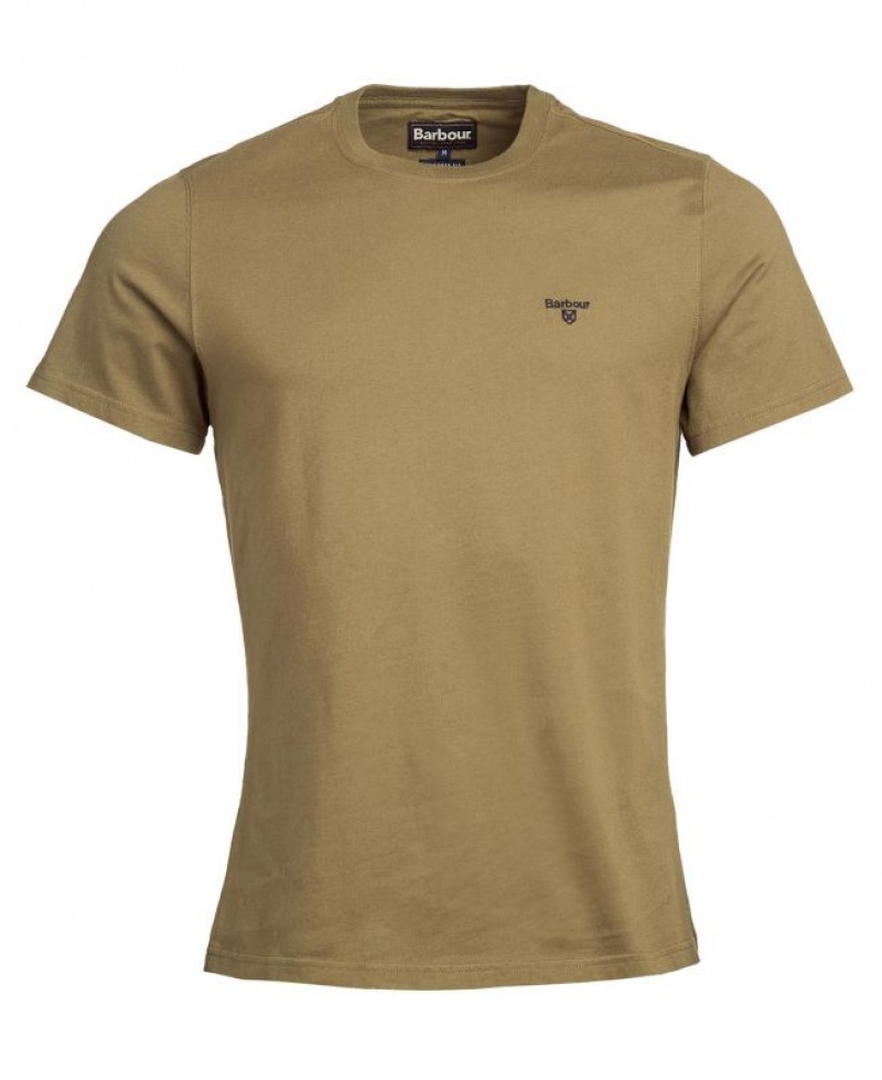 Olive Men Barbour Sports T-Shirts | US-2958MBZKS