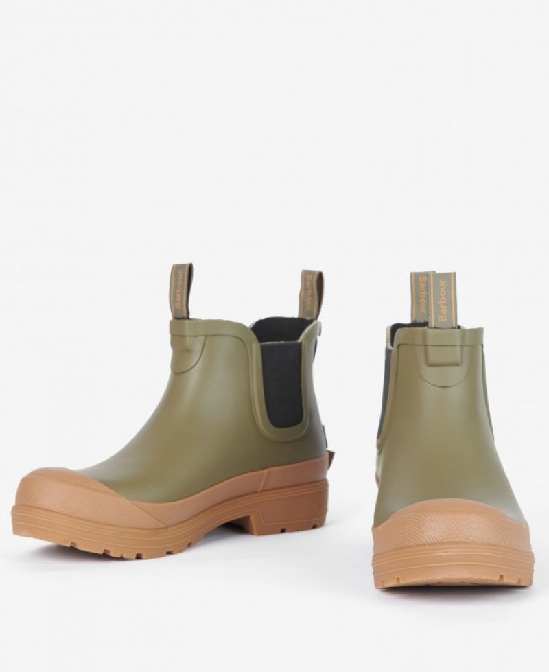 Olive Men Barbour Storm Wellingtons Rain Boots | US-7853HFDAY