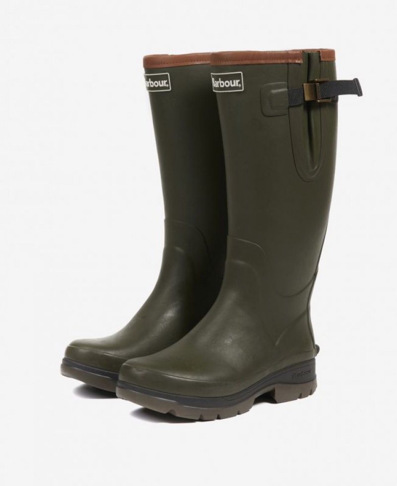 Olive Men Barbour Tempest Wellingtons Rain Boots | US-6324KOUZE