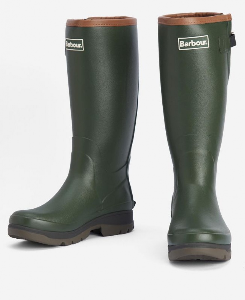 Olive Men Barbour Tempest Wellingtons Rain Boots | US-6324KOUZE