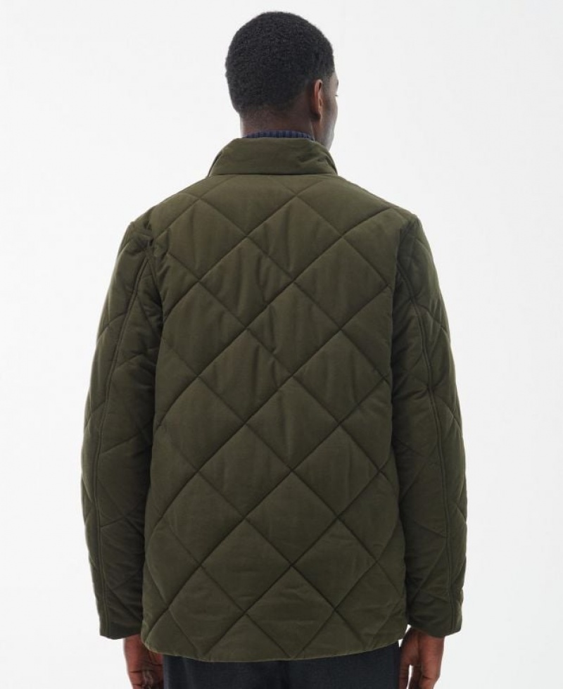 Olive Men Barbour Winter Chelsea Quilted Jacket | US-0248XTPGW