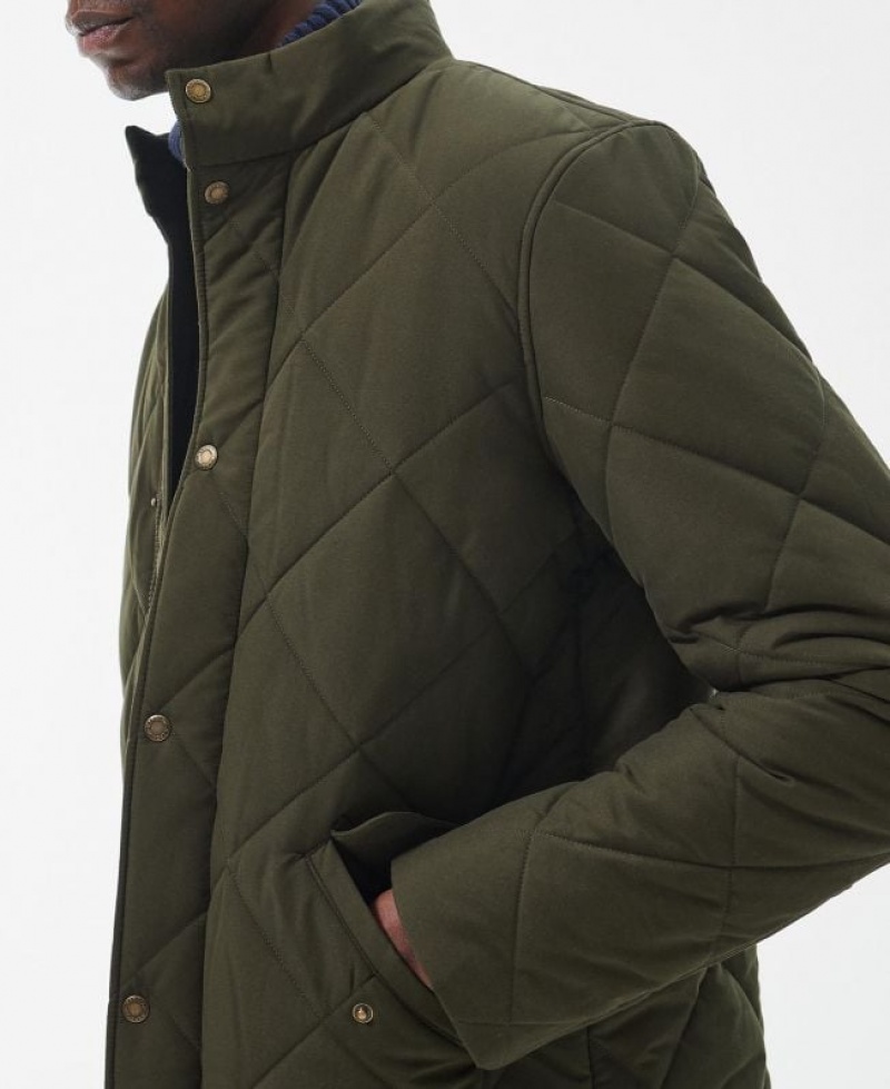 Olive Men Barbour Winter Chelsea Quilted Jacket | US-0248XTPGW