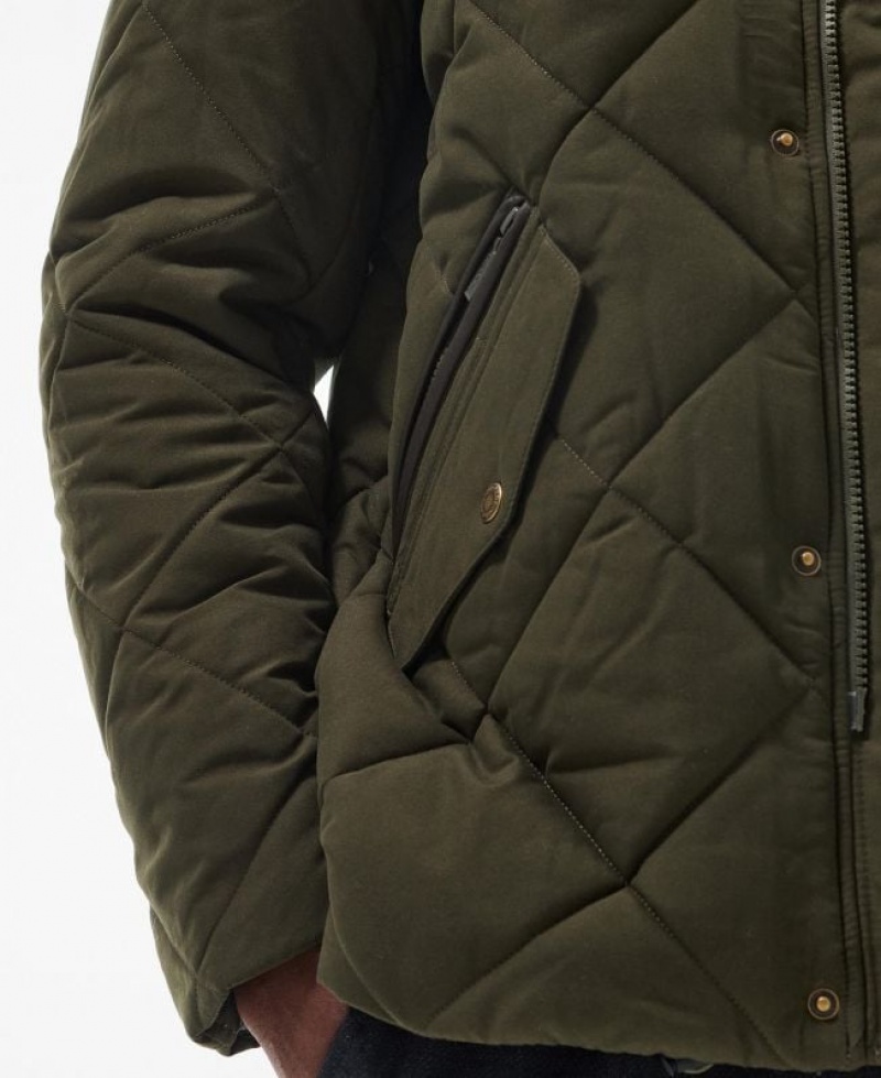 Olive Men Barbour Winter Chelsea Quilted Jacket | US-0248XTPGW