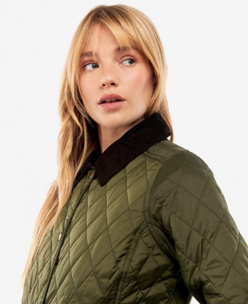 Olive Women Barbour Annandale Quilted Jacket | US-4906QBKOA