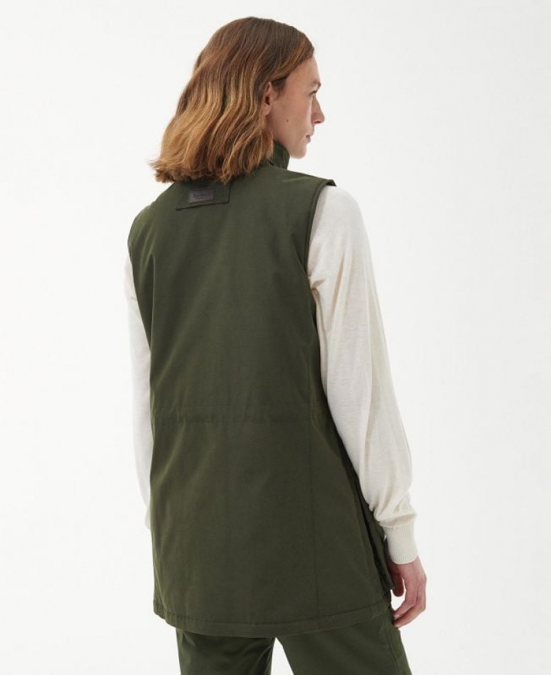 Olive Women Barbour Beaconsfield Vest | US-7452IJDOK