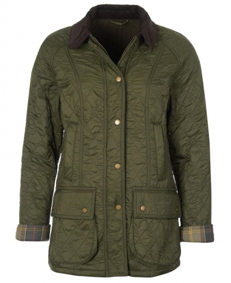 Olive Women Barbour Beadnell Polarquilt Quilted Jacket | US-2964DBEIZ