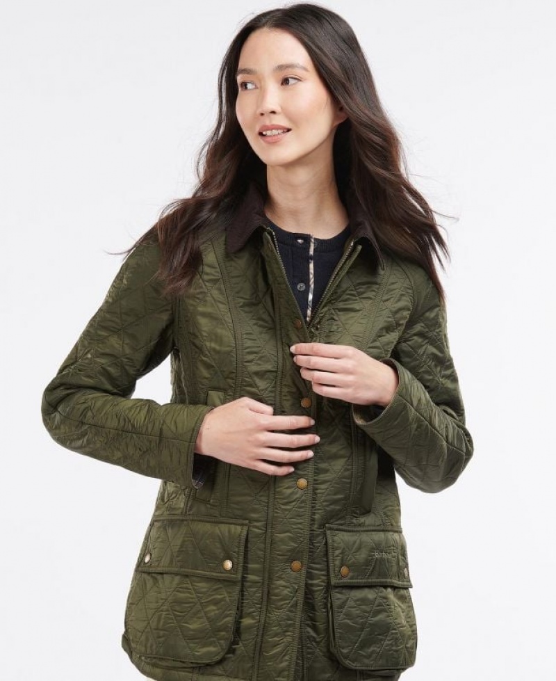 Olive Women Barbour Beadnell Polarquilt Quilted Jacket | US-2964DBEIZ