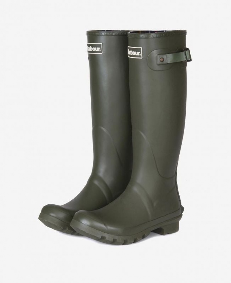 Olive Women Barbour Bede Wellington Rain Boots | US-1425OCDRF