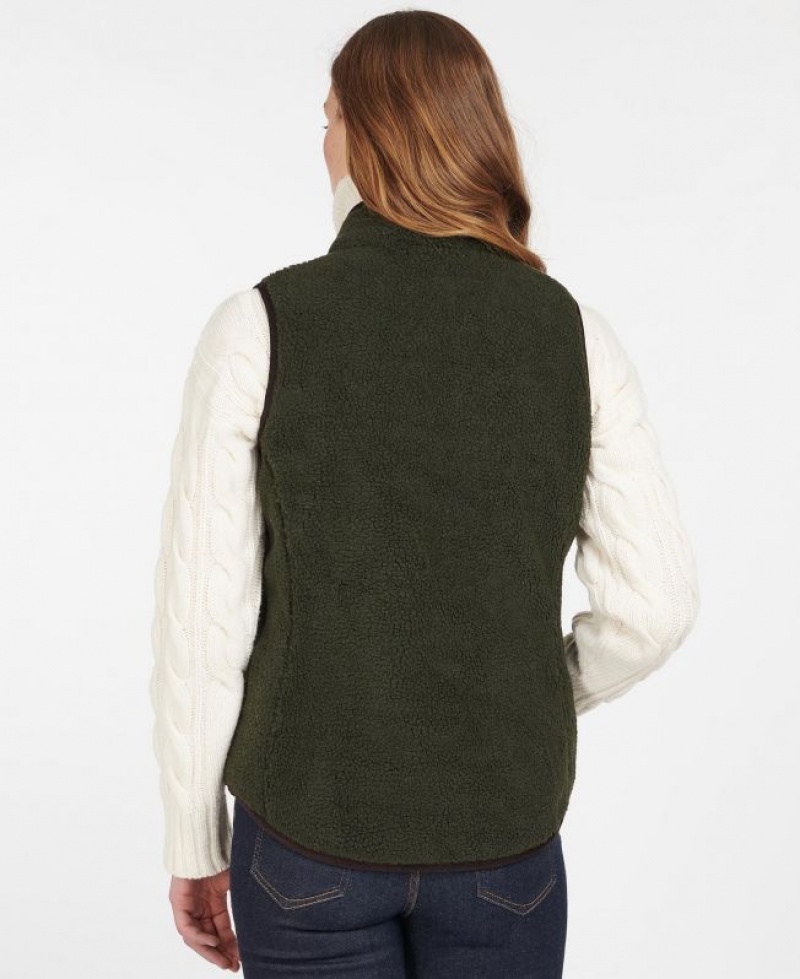 Olive Women Barbour Burford Fleece | US-1928BDNUY