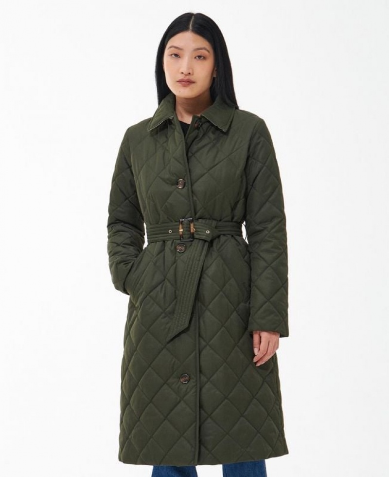 Olive Women Barbour Cordelia Quilted Jacket | US-2309ZYBCM