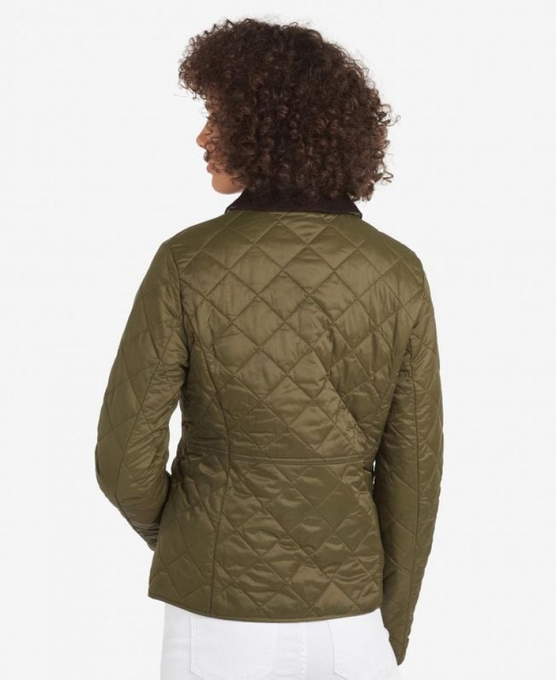 Olive Women Barbour Deveron Quilted Jacket | US-7528KFVIU