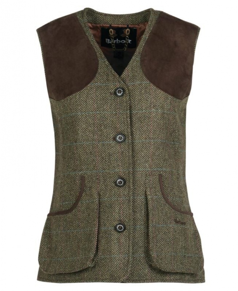 Olive Women Barbour Fairfield Vest | US-3605EKPDM