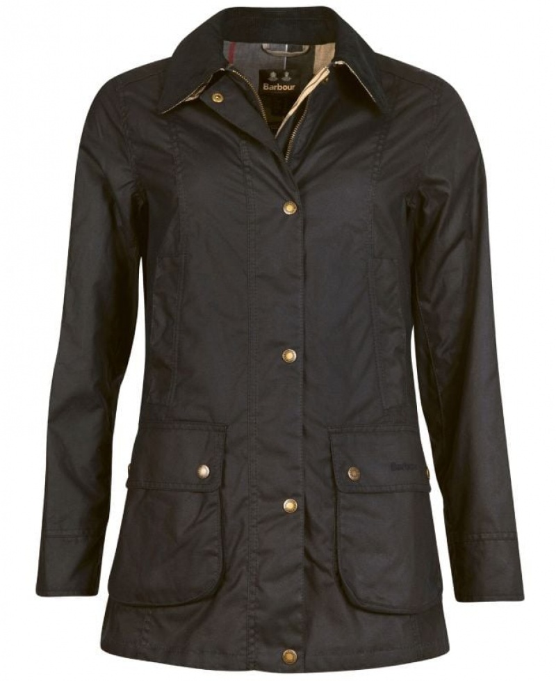 Olive Women Barbour Fiddich Waxed Jacket | US-1257SOCXH