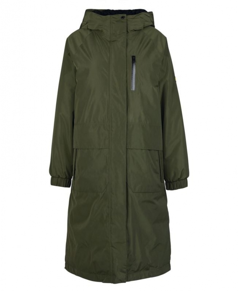 Olive Women Barbour International Giles Waterproof Jacket | US-1967JPKVW