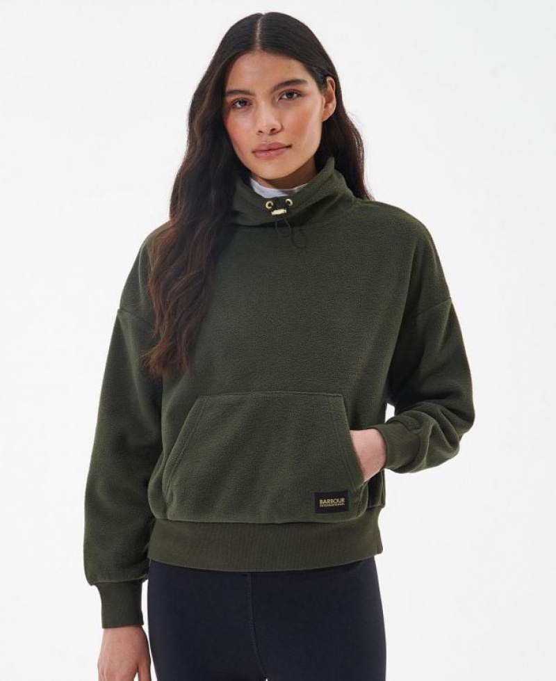 Olive Women Barbour International Holmes Fleece | US-3257ERNQD