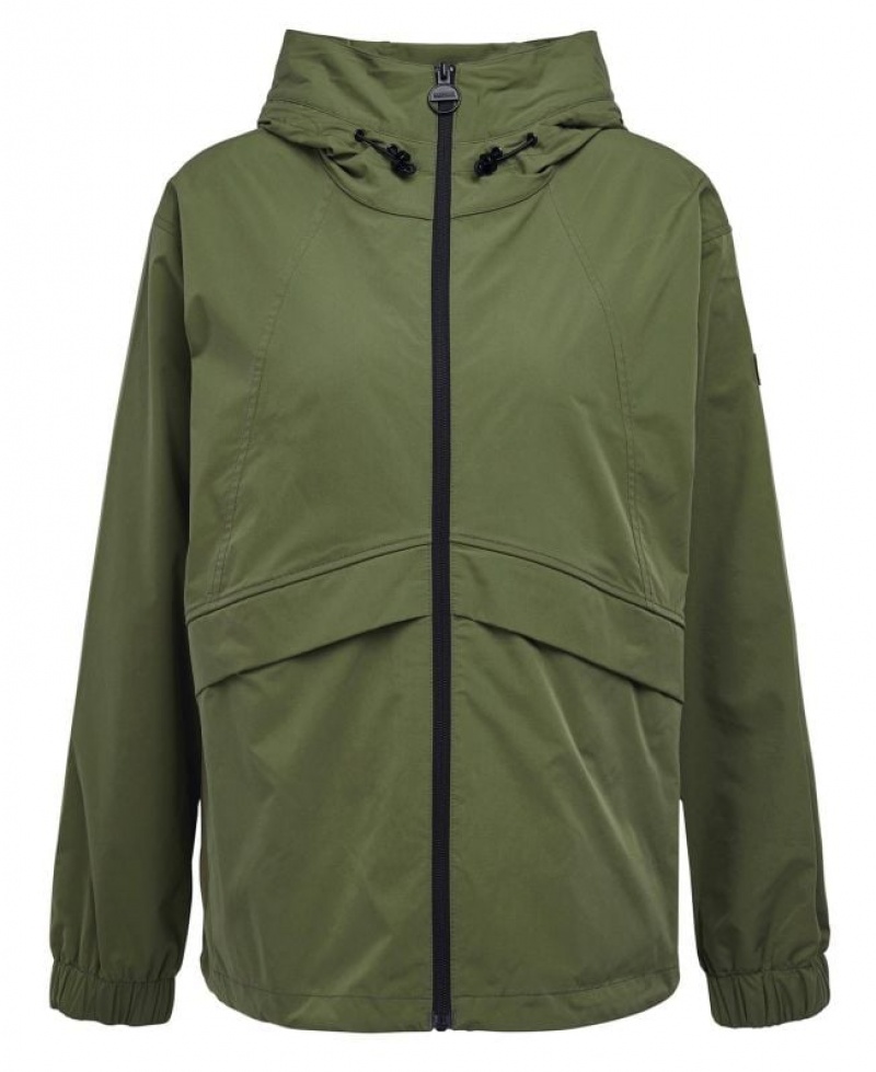 Olive Women Barbour International Northolt Rain Jacket | US-3489HOUXD