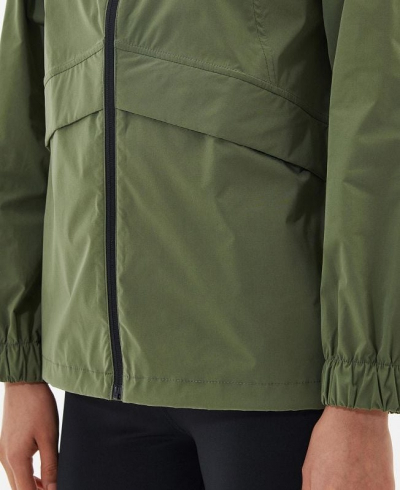 Olive Women Barbour International Northolt Rain Jacket | US-3489HOUXD