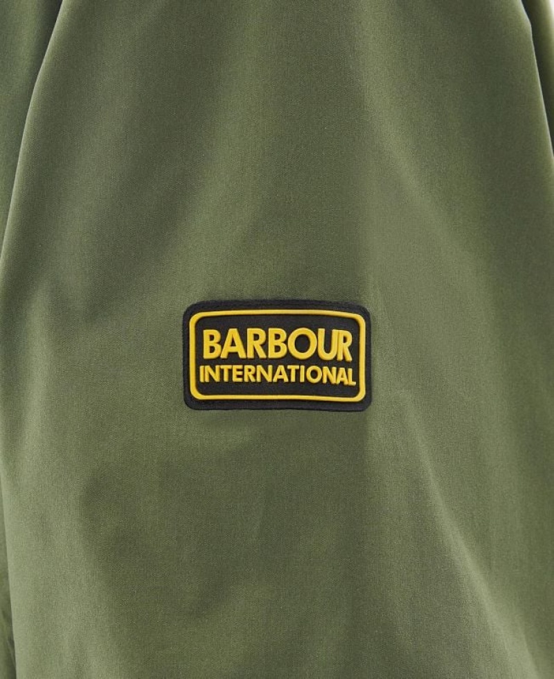 Olive Women Barbour International Woodvale Rain Jacket | US-3546GAWDR