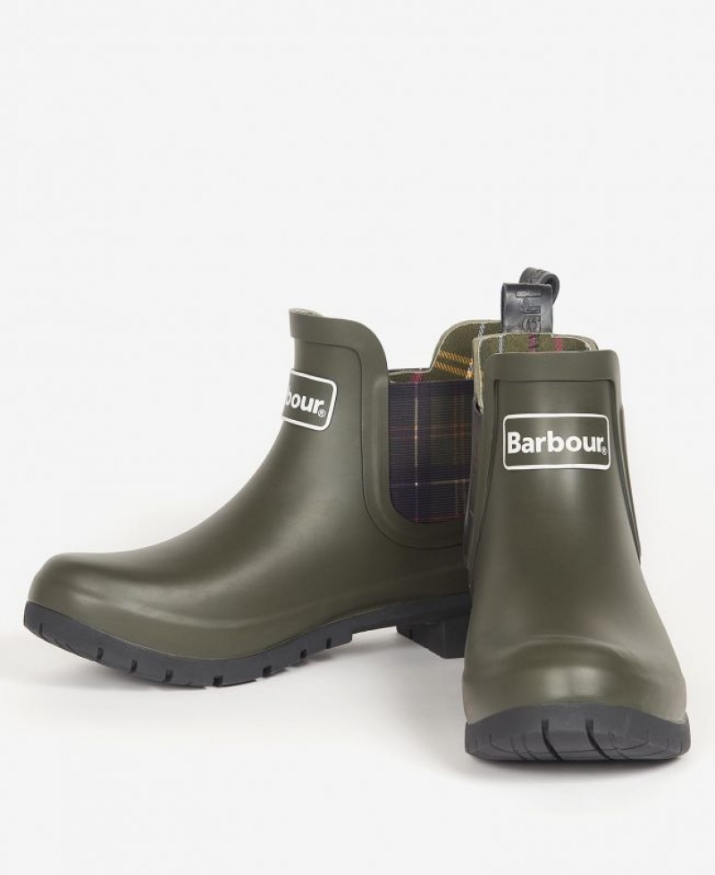 Olive Women Barbour Kingham Wellingtons Rain Boots | US-7312VMLJT