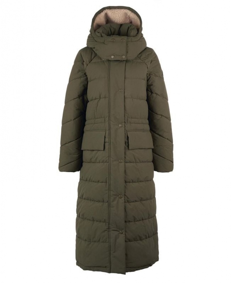 Olive Women Barbour Knotgrass Quilted Jacket | US-8346ISWXD