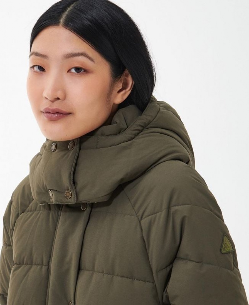 Olive Women Barbour Knotgrass Quilted Jacket | US-8346ISWXD