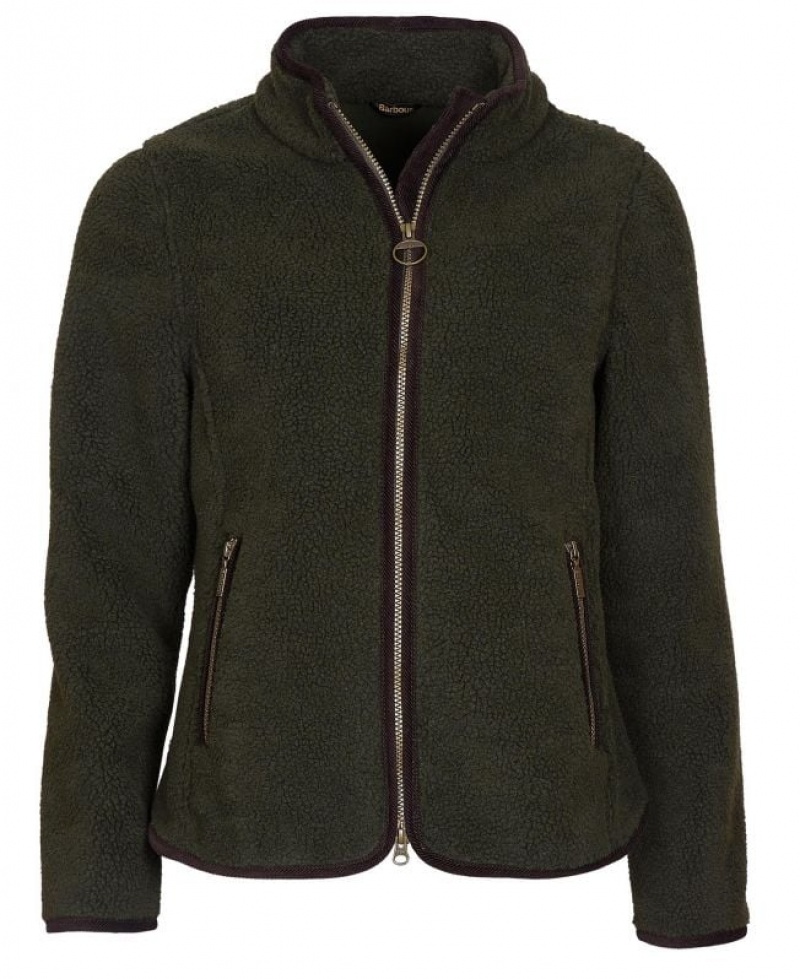 Olive Women Barbour Lavenham Fleece | US-5837NIRUQ