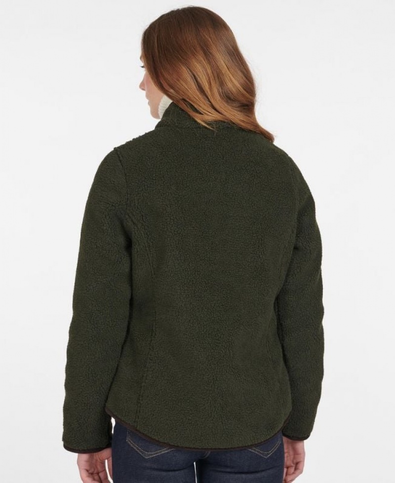 Olive Women Barbour Lavenham Fleece | US-5837NIRUQ