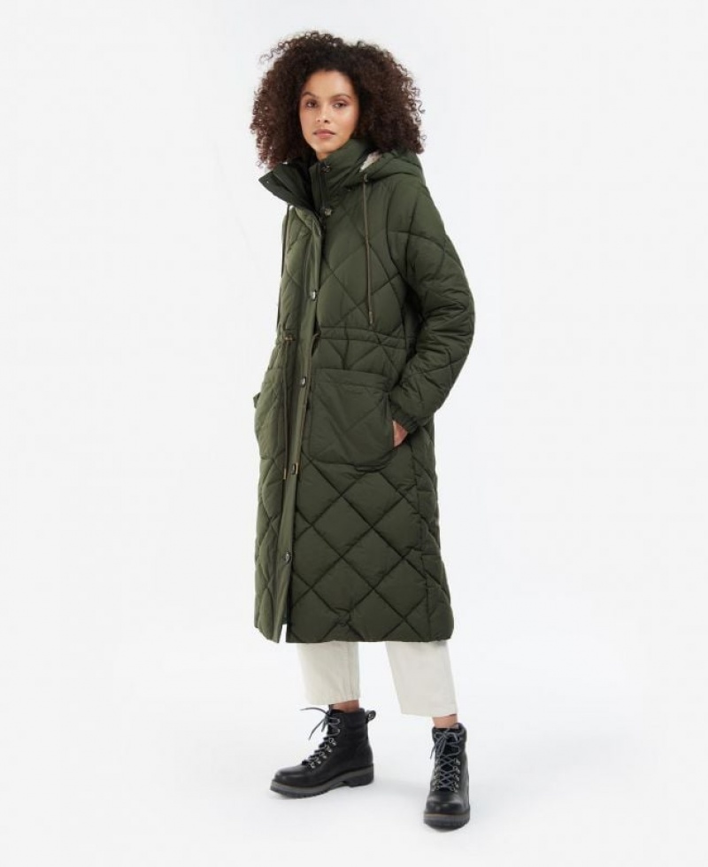 Olive Women Barbour Orinsay Quilted Jacket | US-7459BKXHA