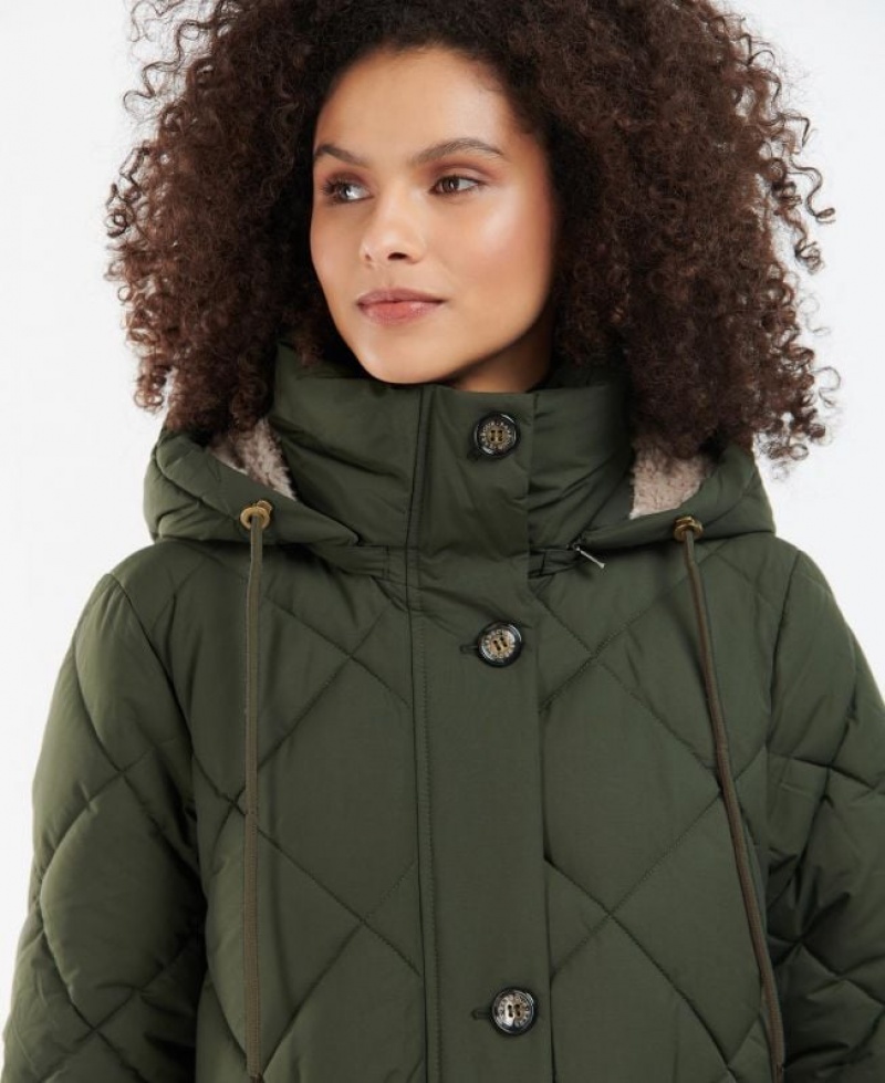 Olive Women Barbour Orinsay Quilted Jacket | US-7459BKXHA