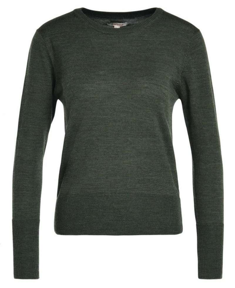 Olive Women Barbour Ridley Knitted Sweater | US-8076EGVRX