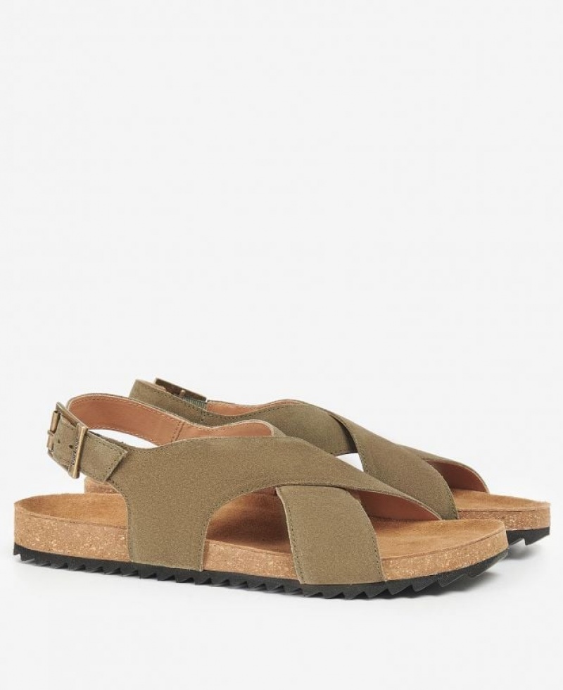 Olive Women Barbour Rochelle Sandals | US-3781KFART