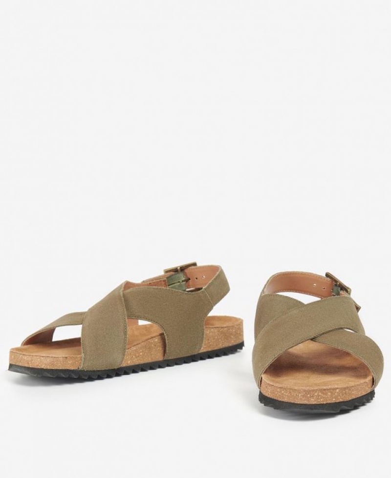 Olive Women Barbour Rochelle Sandals | US-3781KFART