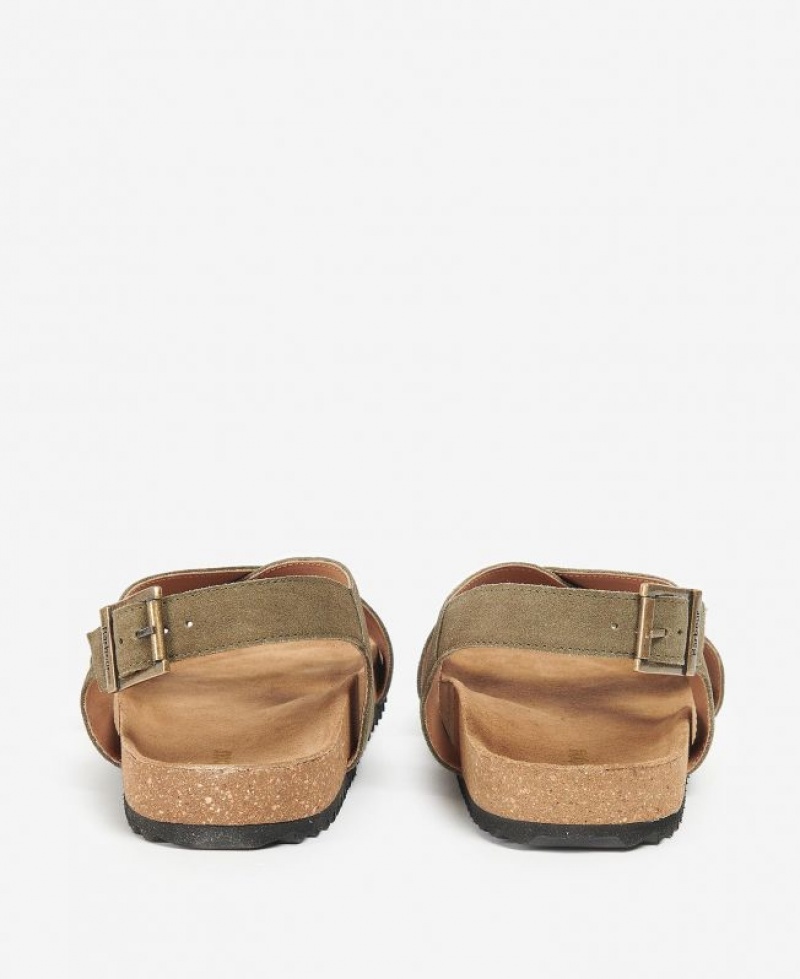 Olive Women Barbour Rochelle Sandals | US-3781KFART