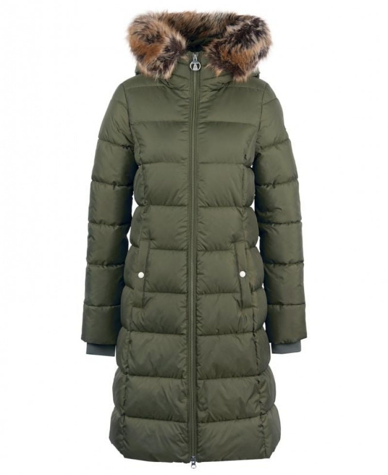 Olive Women Barbour Rosoman Quilted Jacket | US-1394WGMYV