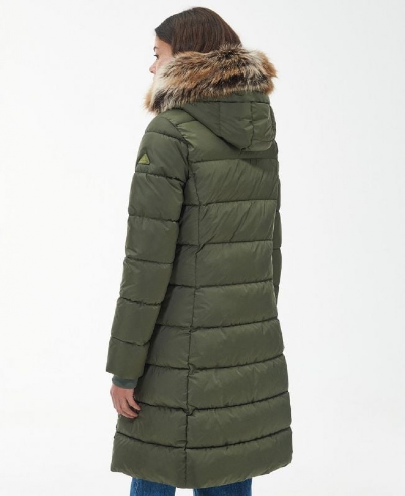 Olive Women Barbour Rosoman Quilted Jacket | US-1394WGMYV