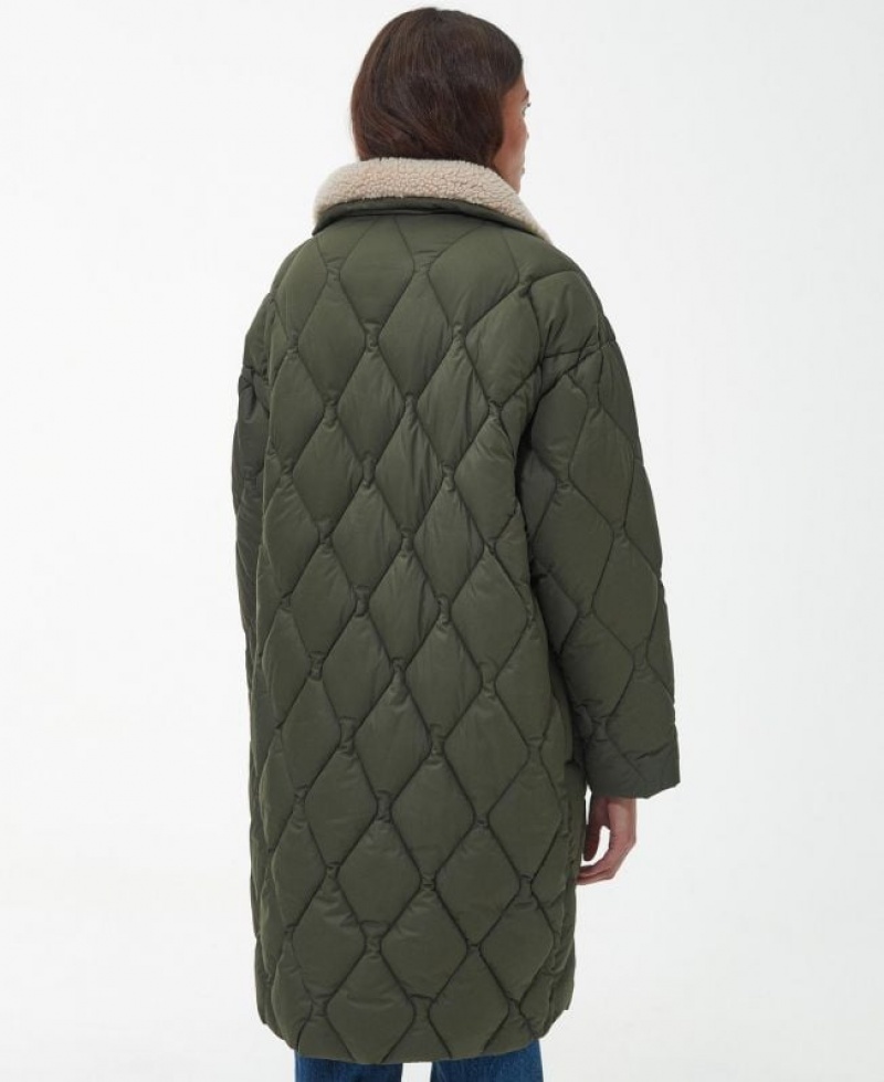 Olive Women Barbour Samphire Quilted Jacket | US-5760OAZXR