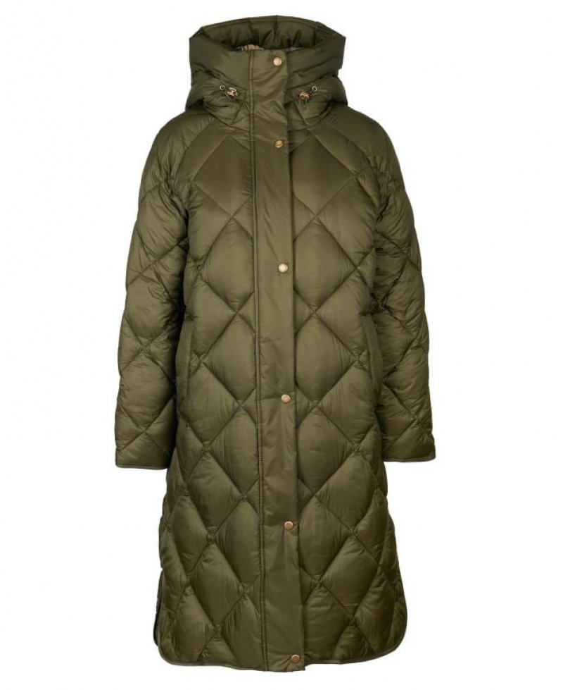 Olive Women Barbour Sandyford Quilted Jacket | US-4395KRCYT