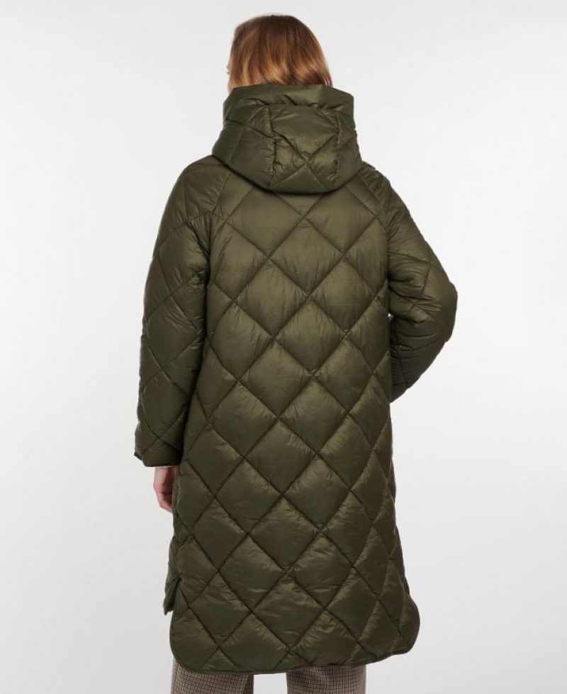 Olive Women Barbour Sandyford Quilted Jacket | US-4395KRCYT