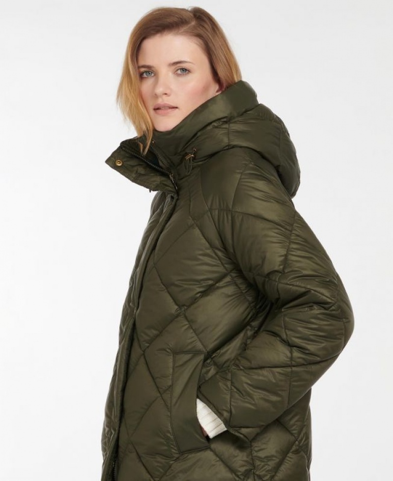 Olive Women Barbour Sandyford Quilted Jacket | US-4395KRCYT